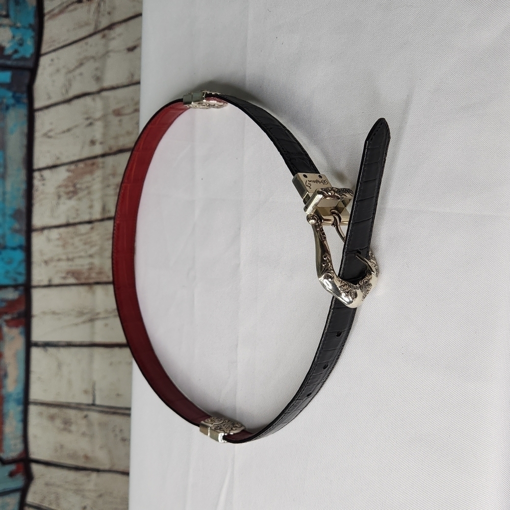 Brighton Reversible Leather Belt‎ Black & Red